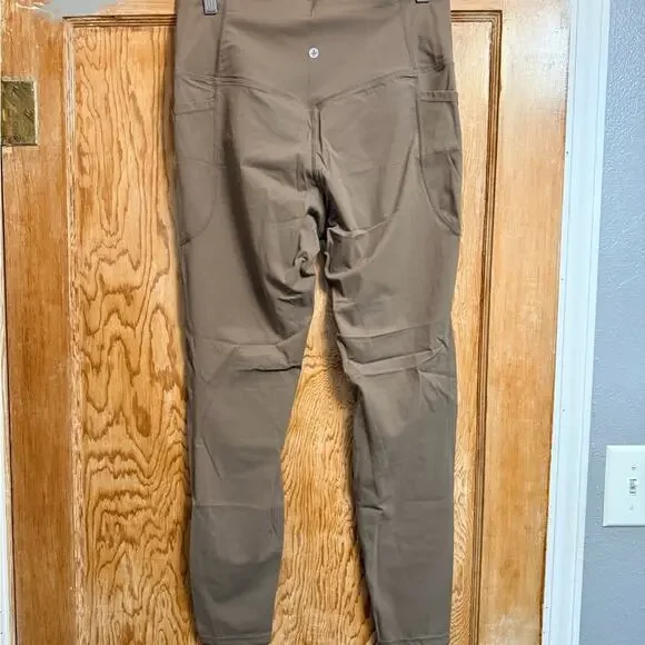 Halara Slimming Women’s Dawn Brown High Waisted leggings with pockets. - Picture 4 of 8